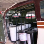 Cessna 206 rear nets with flam cargo